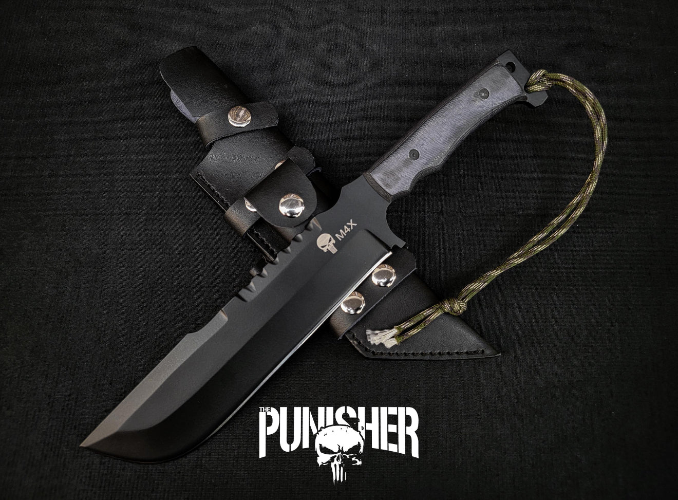 M4X Punisher Knife | Handmade Carbon Steel Knife with Sheath Unique Blades Runner