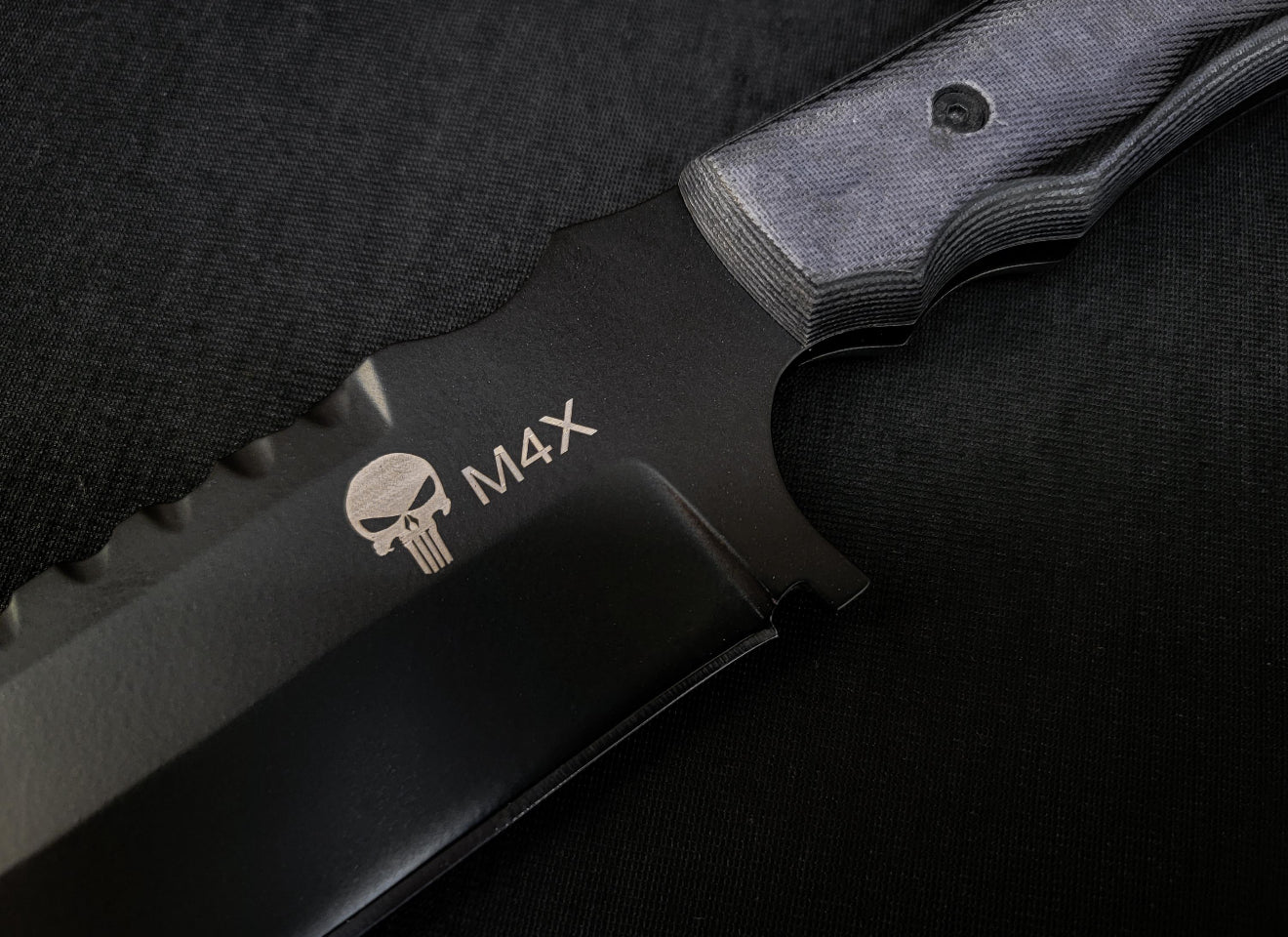 M4X Punisher Knife | Handmade Carbon Steel Knife with Sheath Unique Blades Runner