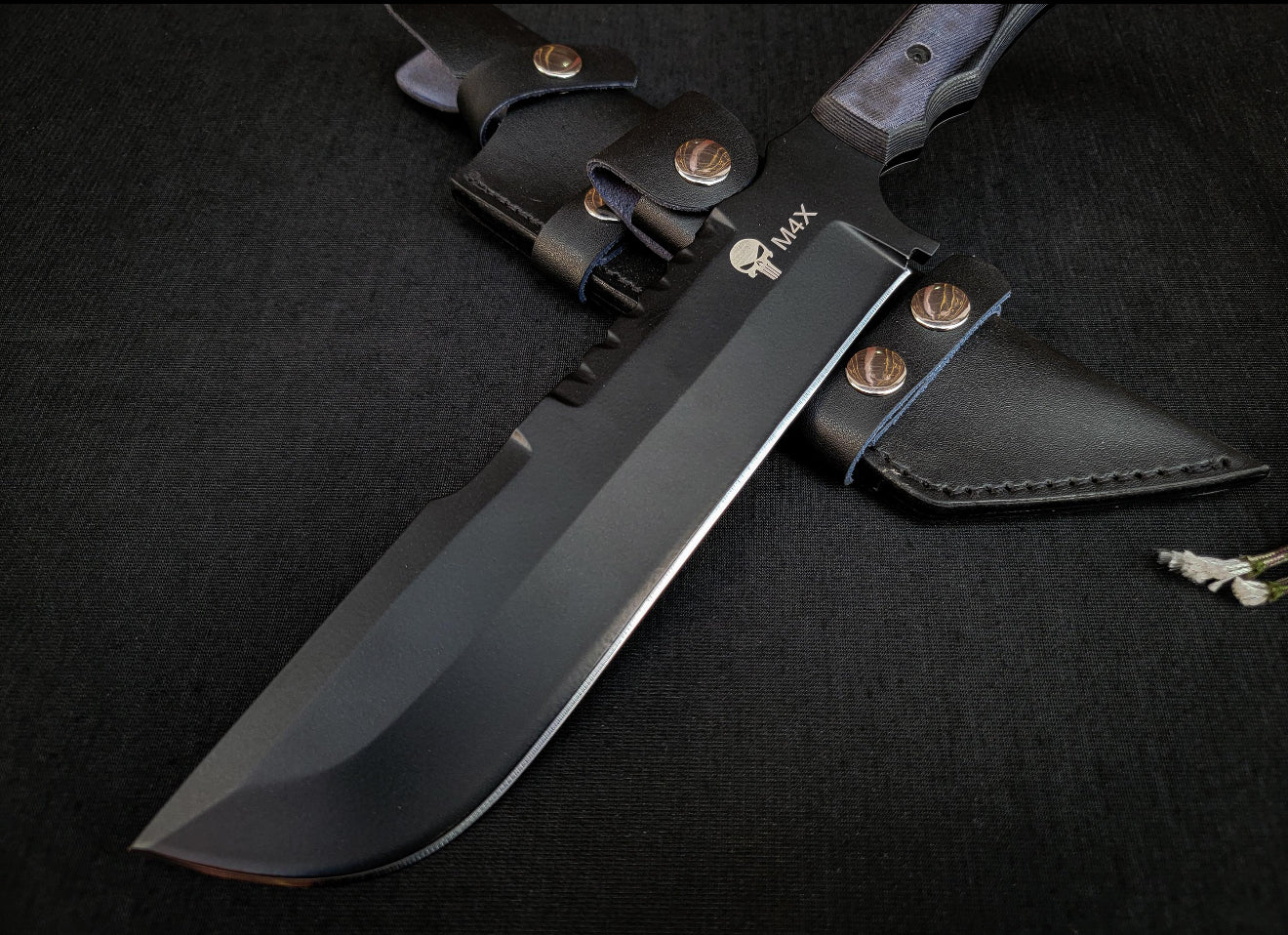 M4X Punisher Knife | Handmade Carbon Steel Knife with Sheath Unique Blades Runner