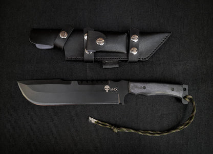 M4X Punisher Knife | Handmade Carbon Steel Knife with Sheath Unique Blades Runner