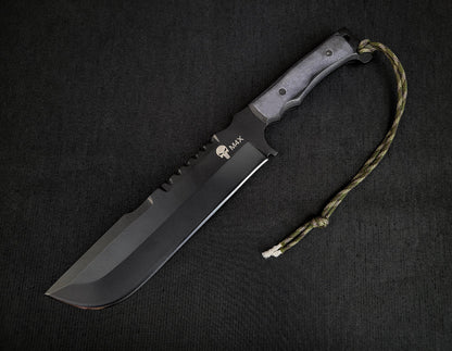 M4X Punisher Knife | Handmade Carbon Steel Knife with Sheath Unique Blades Runner