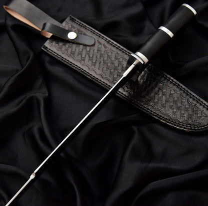 Arnold Schwarzenegger Predator Knife | Handmade Bowie Style Knife with Leather Sheath Unique Blades Runner