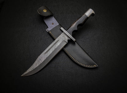 Damascus Steel Scream Knife Replica | Handmade Forged Knife with Sheath Unique Blades Runner