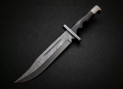 Damascus Steel Scream Knife Replica | Handmade Forged Knife with Sheath Unique Blades Runner