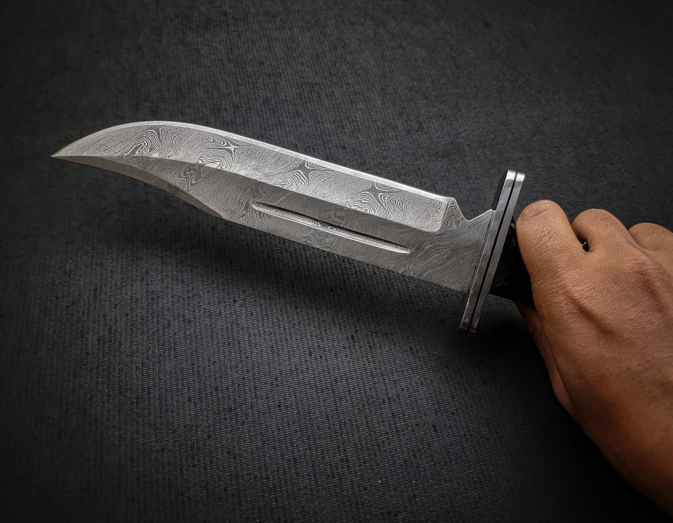 Damascus Steel Scream Knife Replica | Handmade Forged Knife with Sheath Unique Blades Runner