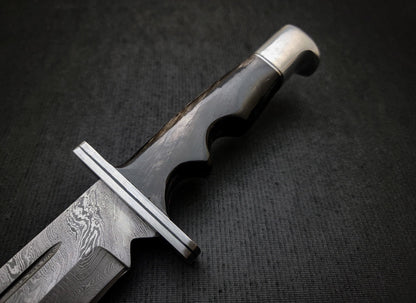 Damascus Steel Scream Knife Replica | Handmade Forged Knife with Sheath Unique Blades Runner