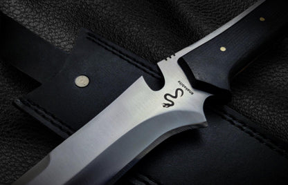 Jack Krauser Knife Replica | Resident Evil 4 Inspired Handmade Blade with Leather Sheath Unique Blades Runner