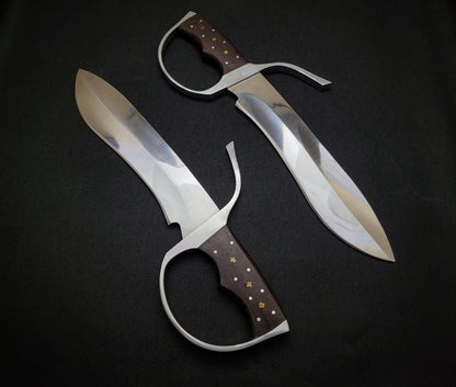 Wing Chun knife | IP Man Movie Knife Pair with Leather Sheath Unique Blades Runner