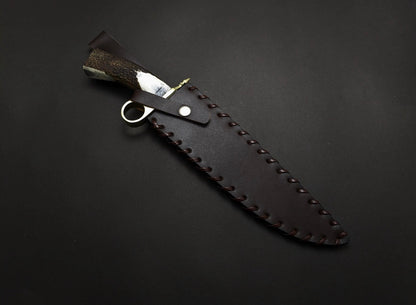 Tombstone Bowie Knife - Stag Antler Handle | Collectible Western Knife Unique Blades Runner