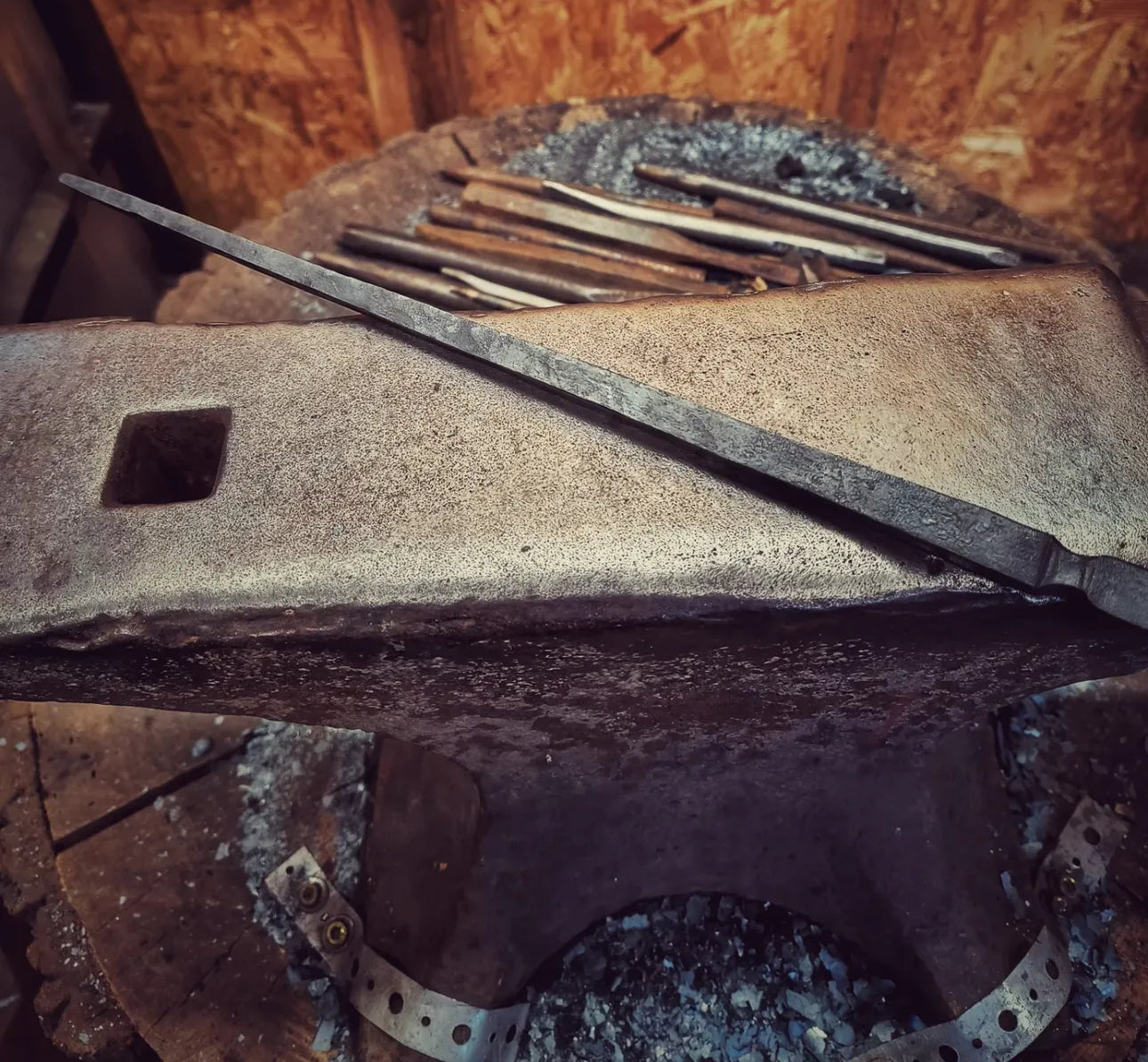 Hand-Forged High Carbon Steel Fire Poker | Heavy-Duty Fireplace Tool Unique Blades Runner