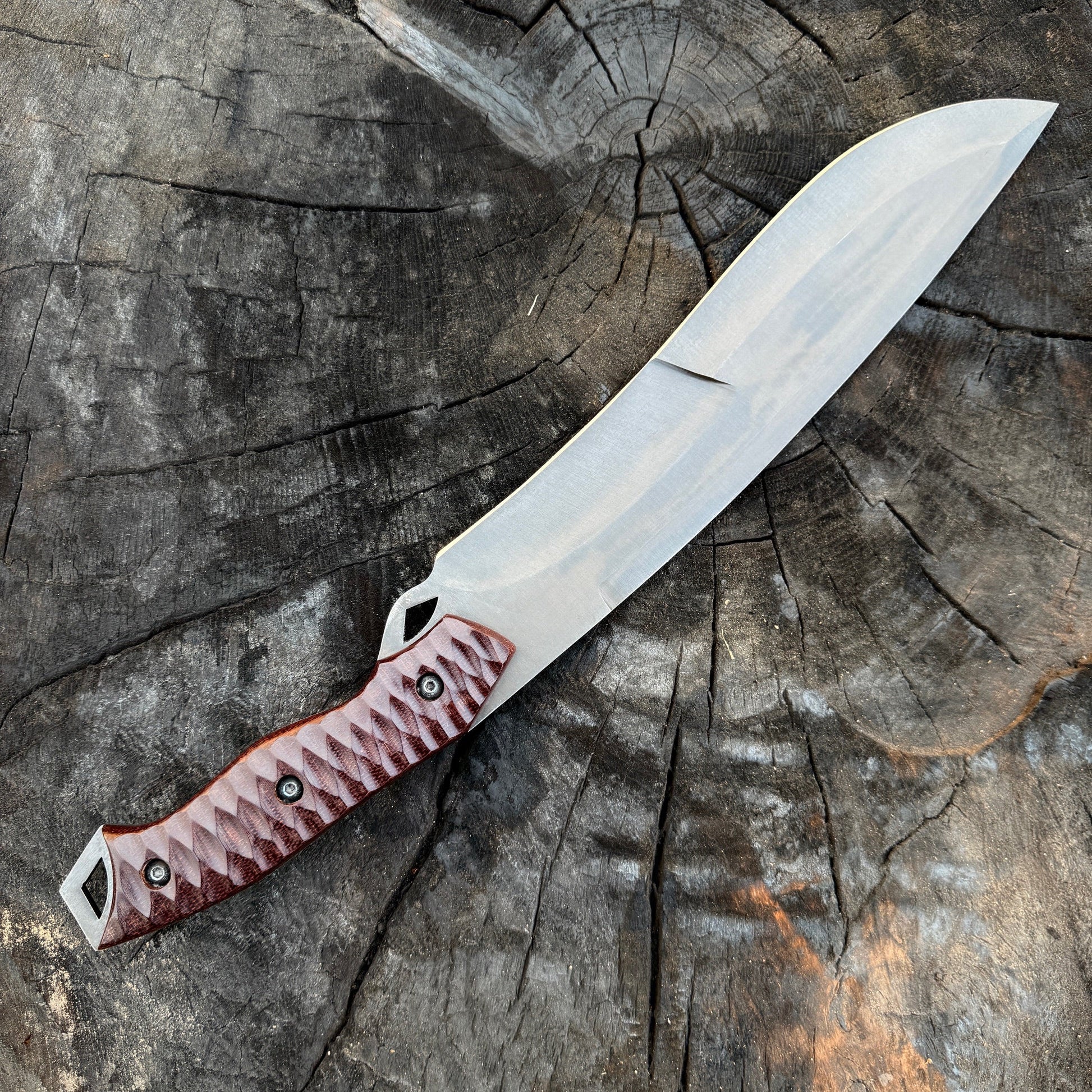 Handmade Tracker Knife – Carbon Steel Blade with Micarta Grip Unique Blades Runner