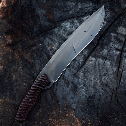 Handmade Tracker Knife – Carbon Steel Blade with Micarta Grip Unique Blades Runner