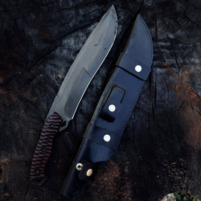 Handmade Tracker Knife – Carbon Steel Blade with Micarta Grip Unique Blades Runner