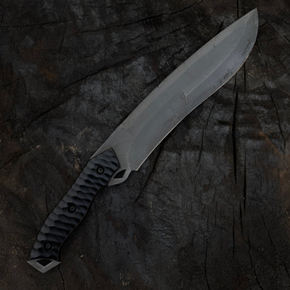 Handmade Rustic Tracker Knife – Carbon Steel Blade with Micarta Grip Unique Blades Runner