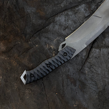 Handmade Rustic Tracker Knife – Carbon Steel Blade with Micarta Grip Unique Blades Runner