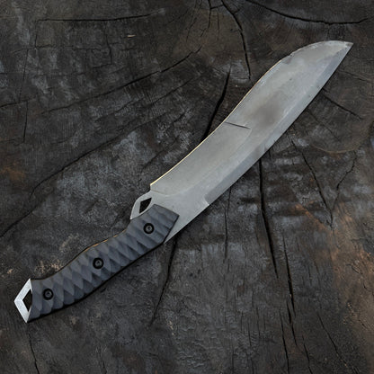 Handmade Rustic Tracker Knife – Carbon Steel Blade with Micarta Grip Unique Blades Runner