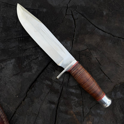 Handmade D2 Tool Steel Bowie Knife with Sheath – Custom Hunting Knife Unique Blades Runner