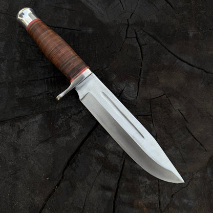 Handmade D2 Tool Steel Bowie Knife with Sheath – Custom Hunting Knife Unique Blades Runner