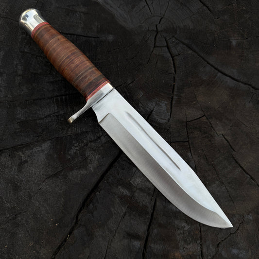 Handmade D2 Tool Steel Bowie Knife with Sheath – Custom Hunting Knife Unique Blades Runner