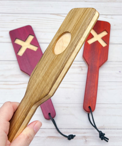 Handmade Wood Spanking Paddle – Kinky Hairbrush Paddle for Adults Unique Blades Runner