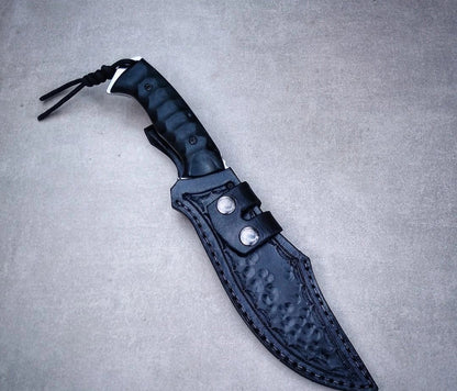 Custom Mirror Polish Bowie Knife – Handmade Stainless Steel with Sheath Unique Blades Runner