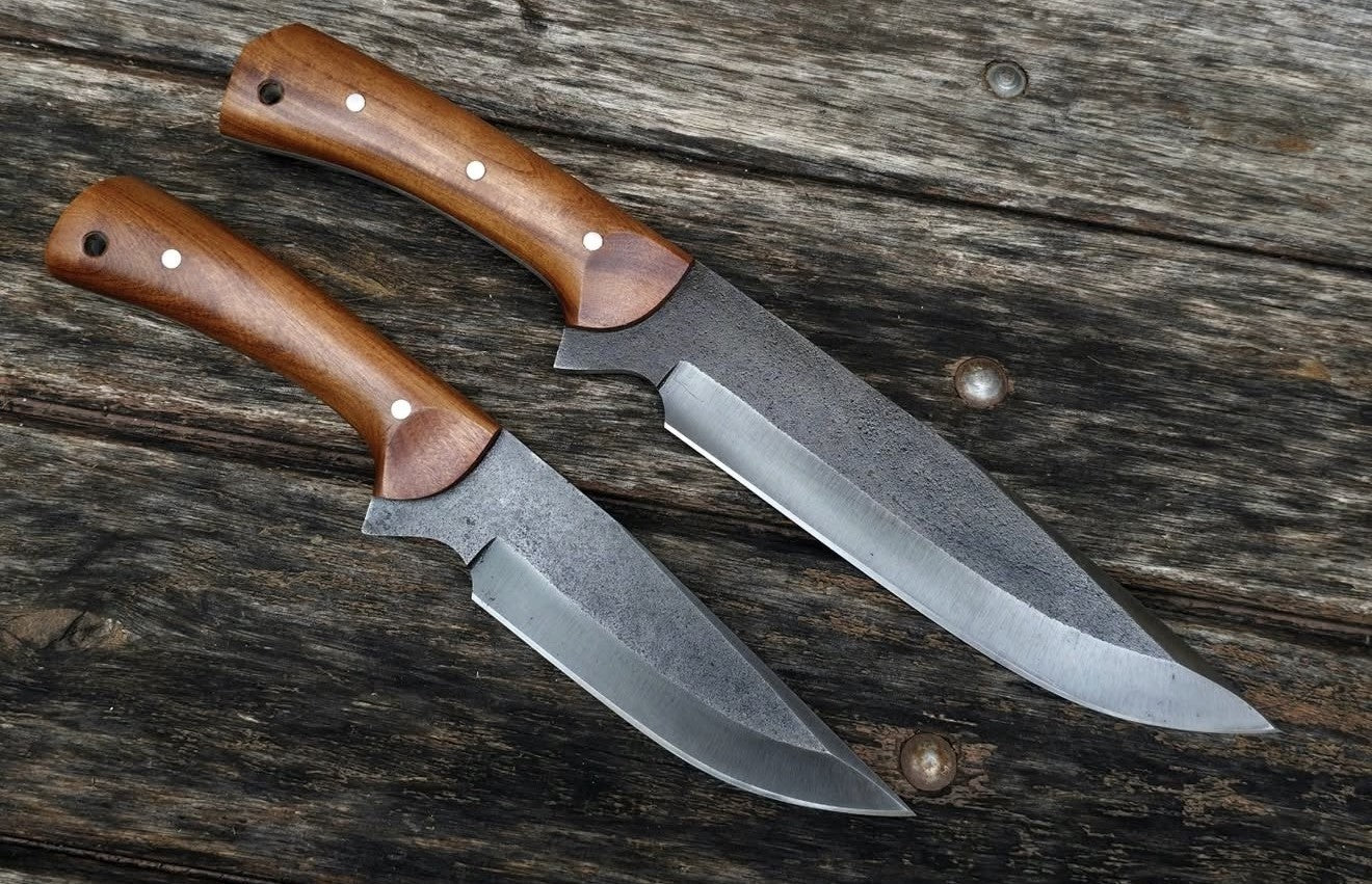 2 Piece Hunting Knife Set | Handmade Forged Steel Fixed Blades Unique Blades Runner