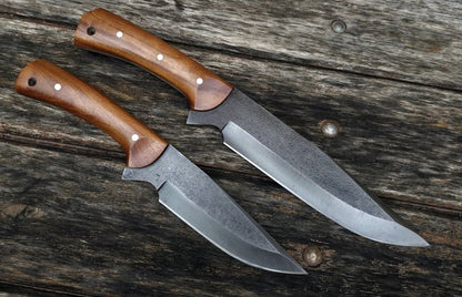 2 Piece Hunting Knife Set | Handmade Forged Steel Fixed Blades Unique Blades Runner