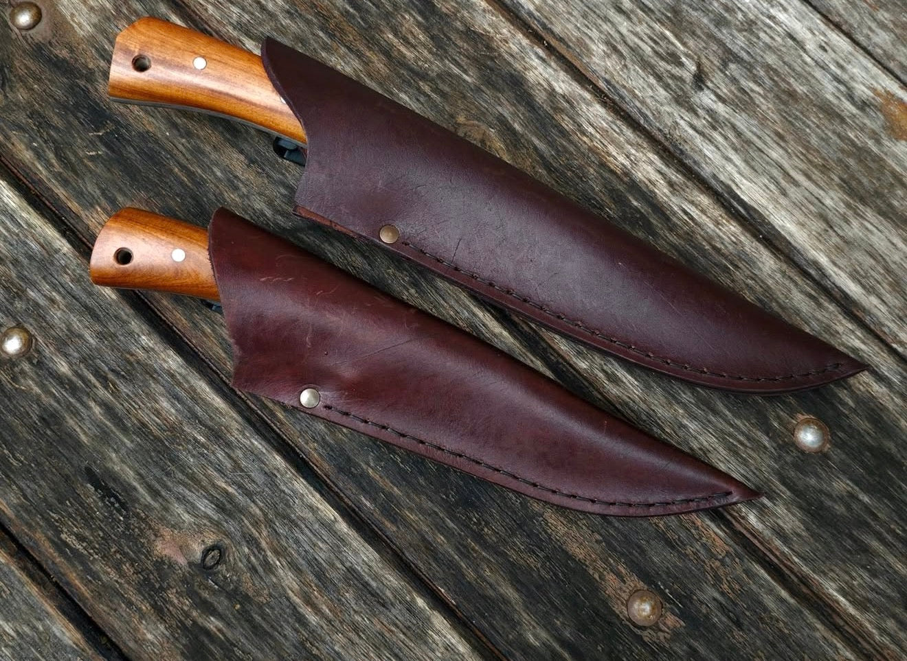 2 Piece Hunting Knife Set | Handmade Forged Steel Fixed Blades Unique Blades Runner