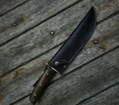 Classic Bowie Knife with Brass Guard | Hand Forged Outdoor Knife Unique Blades Runner