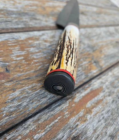 Handmade Kiritsuke Chef Knife – Forged Chef Knife with Antler Handle Unique Blades Runner