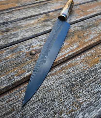 Handmade Kiritsuke Chef Knife – Forged Chef Knife with Antler Handle Unique Blades Runner