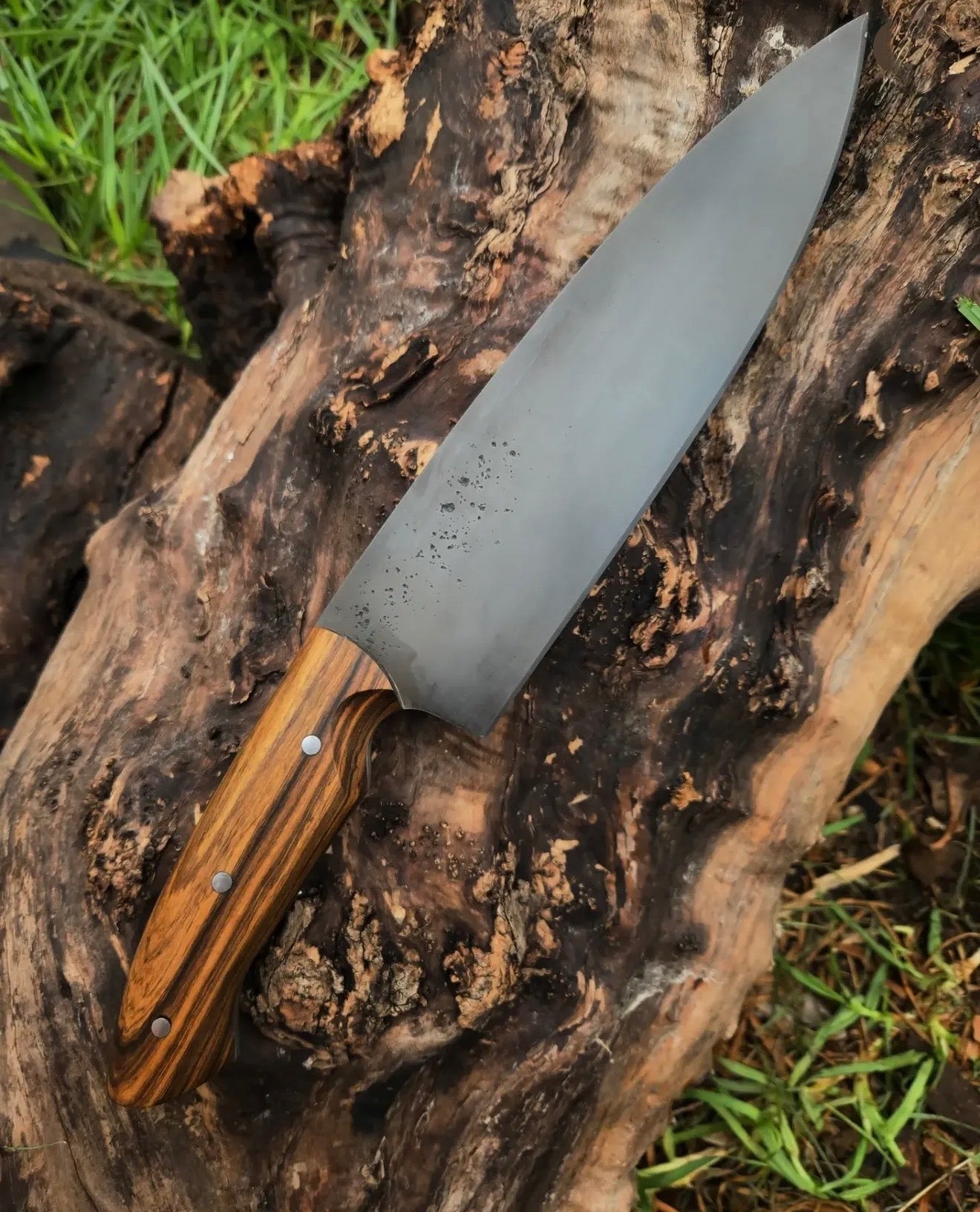 Handmade Gyuto Chef Knife with Forged Steel Blade & Wood Handle Unique Blades Runner