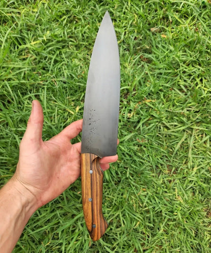 Handmade Gyuto Chef Knife with Forged Steel Blade & Wood Handle Unique Blades Runner