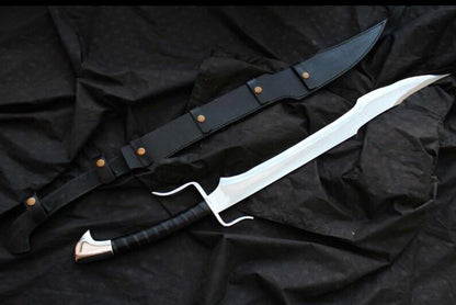 Fantasy Handmade Elven Sword Replica With Leather Sheath Unique Blades Runner