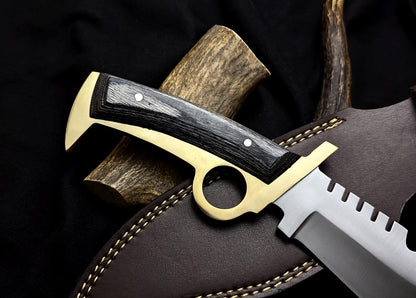 Walking Dead Bowie Knife Replica with Finger Grip – Best Gift Idea Unique Blades Runner