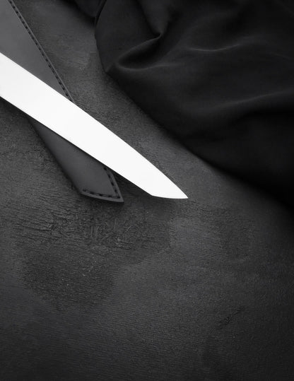 Brisket Cutting Knife – Handmade 14 Inch 440C Blade & Leather Sheath