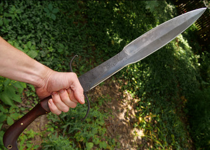 Handmade Arkansas Toothpick Bowie Knife With Wood Handle & Leather Sheath Unique Blades Runner