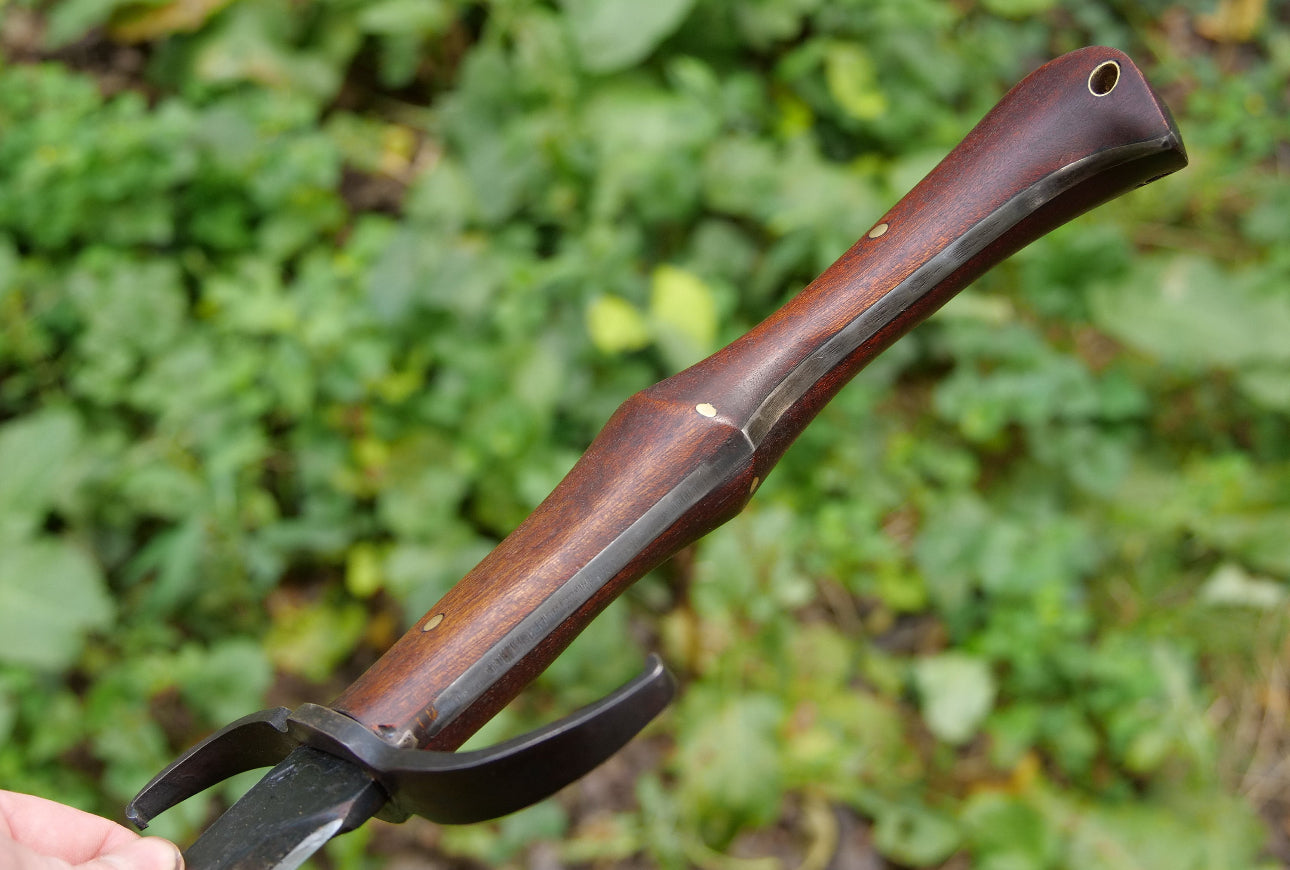 Handmade Arkansas Toothpick Bowie Knife With Wood Handle & Leather Sheath Unique Blades Runner
