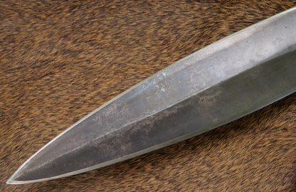 Handmade Arkansas Toothpick Bowie Knife With Wood Handle & Leather Sheath Unique Blades Runner