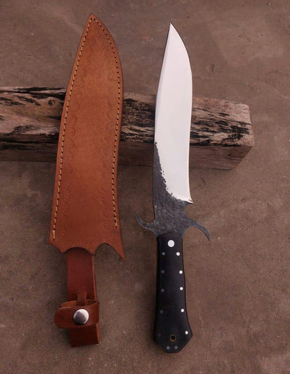 Handmade Mirror Polish Bowie knife - High Carbon Steel Blade with Micarta Handle Unique Blades Runner