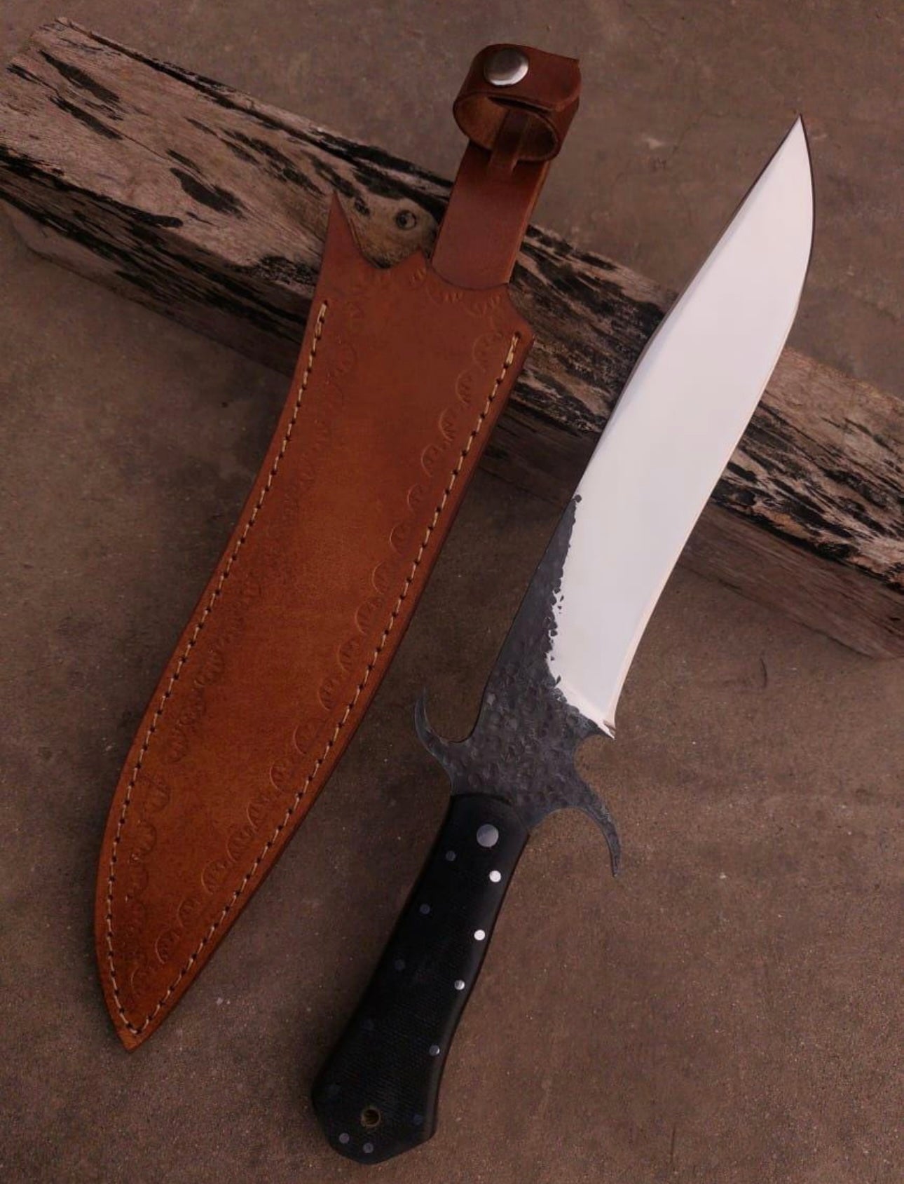 Handmade Mirror Polish Bowie knife - High Carbon Steel Blade with Micarta Handle Unique Blades Runner