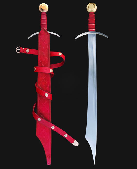 Explore the handmade Falchion Sword with sheath Inspired by medieval knights and fantasy games Perfect for collectors and cosplay fans in 2025