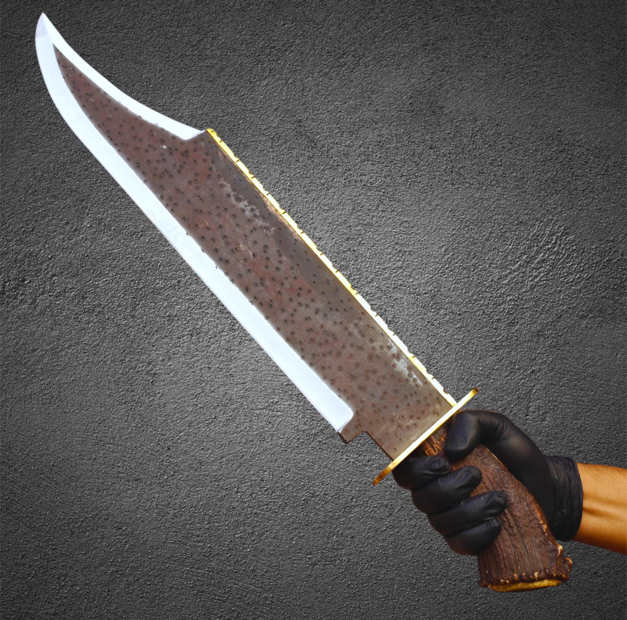 Custom Handmade Heavy Bowie Knife with Stag Antler Handle Unique Blades Runner