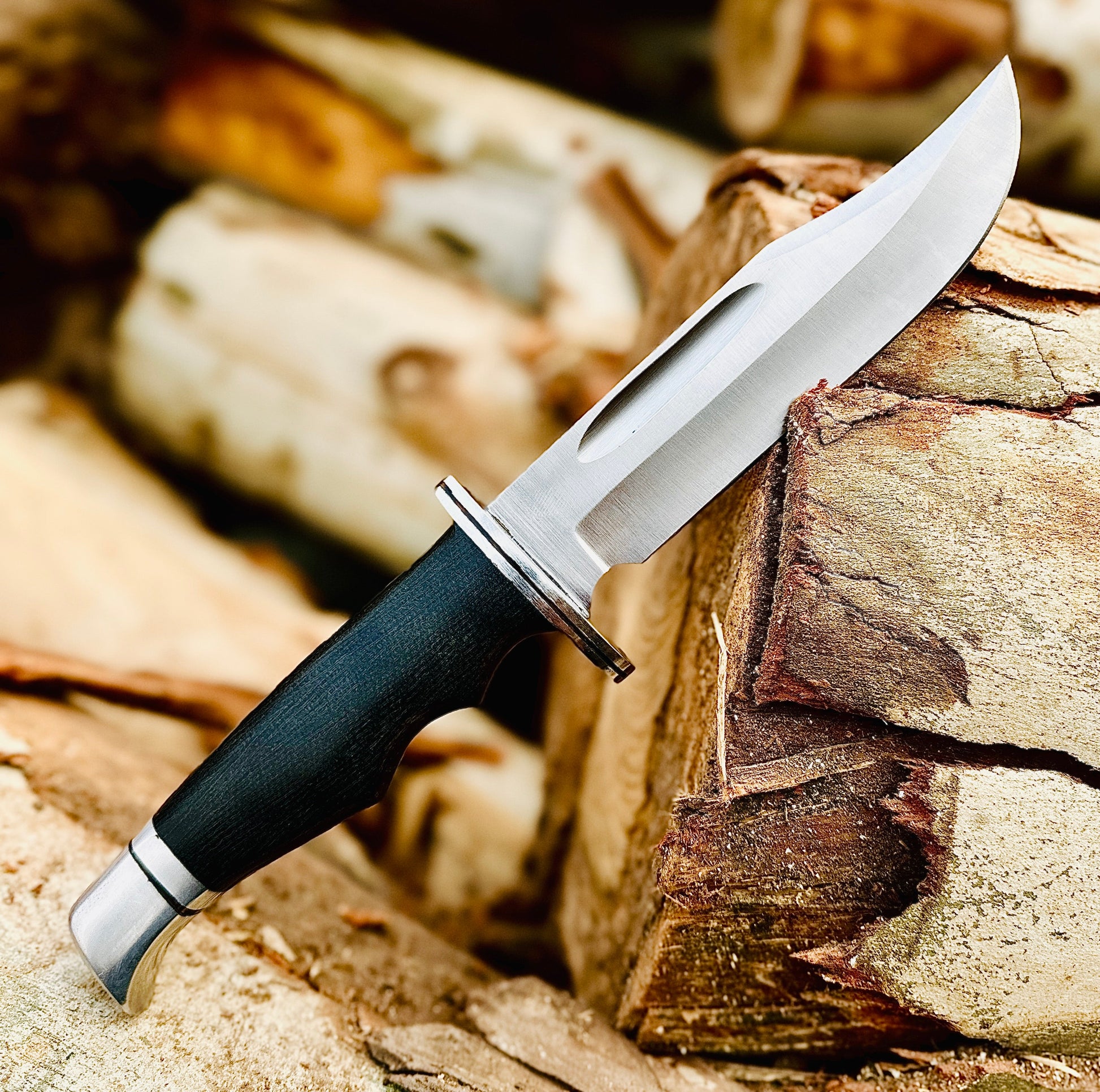 Survival Bowie Knife – Handmade D2 Steel Bowie Survival Knife Fixed Blade Unique Blades Runner