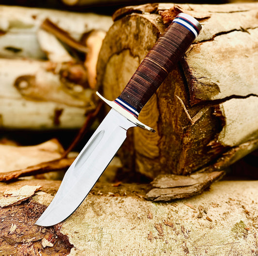Compact Bowie Knife | Best Gift for Hunting & Survival | Leather Sheath Unique Blades Runner