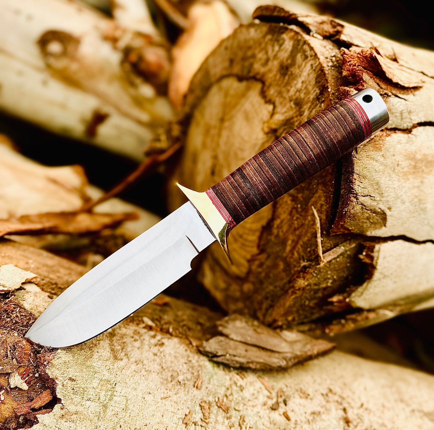 Camping Bowie Knife | Best Gift for Hunting & Survival | Leather Sheath Unique Blades Runner