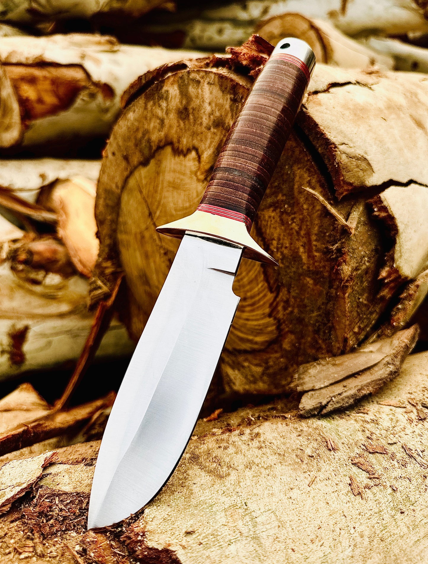 Camping Bowie Knife | Best Gift for Hunting & Survival | Leather Sheath Unique Blades Runner