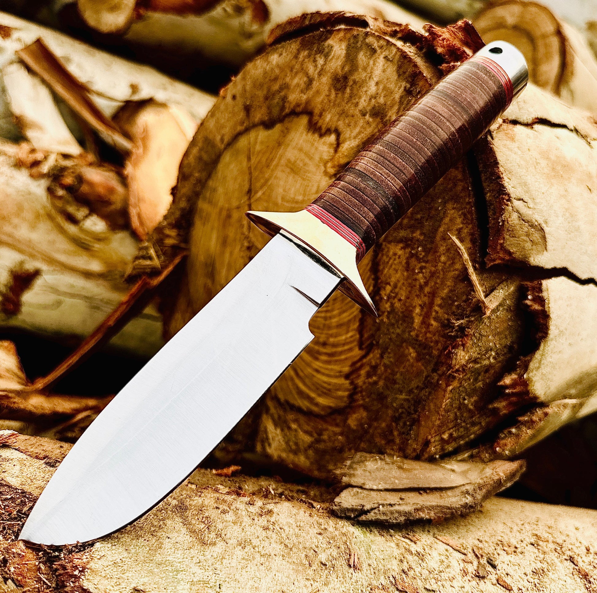 Camping Bowie Knife | Best Gift for Hunting & Survival | Leather Sheath Unique Blades Runner