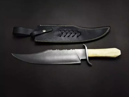 Juan Padillo Bowie Knife – Carbon Steel Full Tang Bowie Knife with Sheath