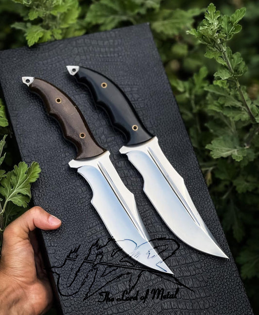 Mirror Polish Tactical Knife Set | Full Tang Custom Blades | UBR Pair
